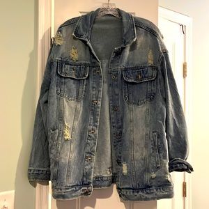 Distressed jean jacket - 1XL - bought from boutique (Chic Soul)